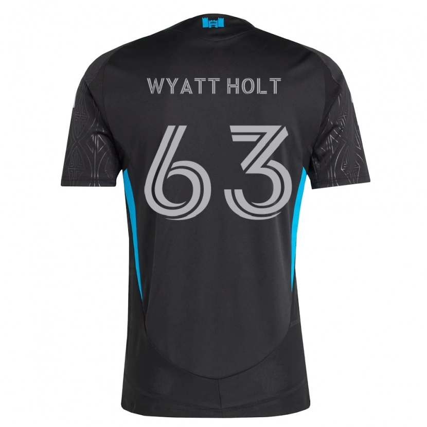 Danxen Criança Camisola Wyatt Holt #63 Preto Branco Azul Celeste Alternativa 2026/27 Camisa