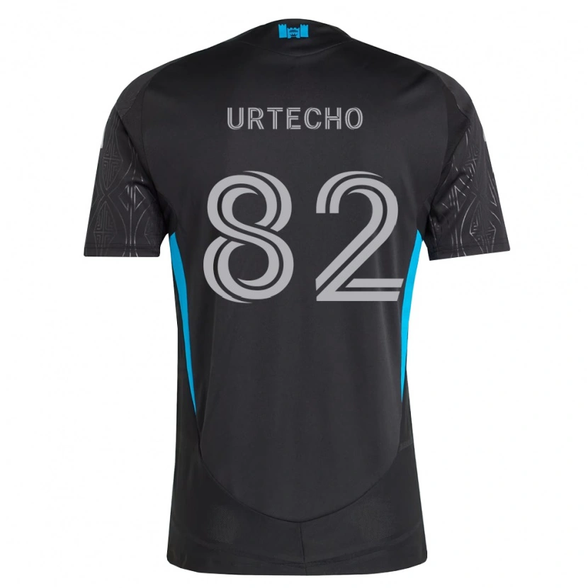 Danxen Criança Camisola Brendan Urtecho #82 Preto Branco Azul Celeste Alternativa 2026/27 Camisa
