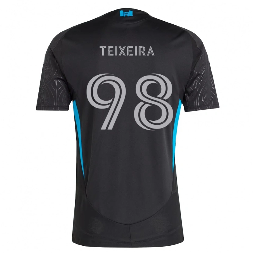Danxen Criança Camisola Nickolas Teixeira #98 Preto Branco Azul Celeste Alternativa 2026/27 Camisa