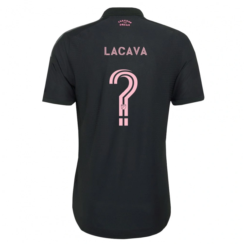 Danxen Criança Camisola Jake Lacava #0 Rosa Preto Branco Alternativa 2026/27 Camisa