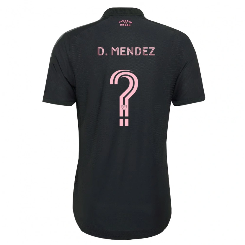Danxen Criança Camisola Dylan Mendez #0 Rosa Preto Branco Alternativa 2026/27 Camisa