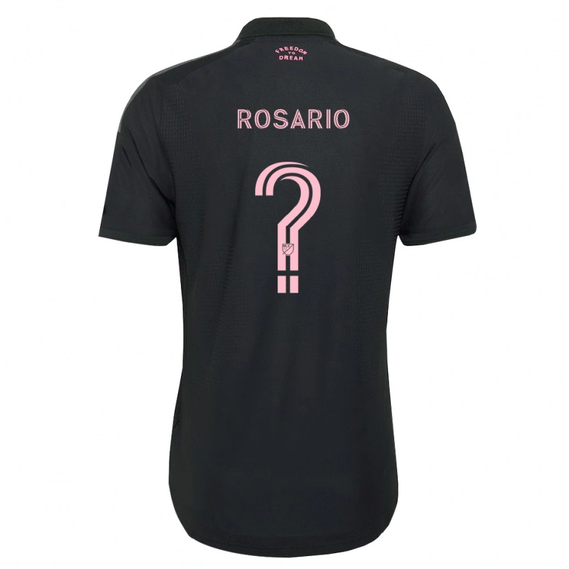 Danxen Criança Camisola Adrian Rosario #0 Rosa Preto Branco Alternativa 2026/27 Camisa