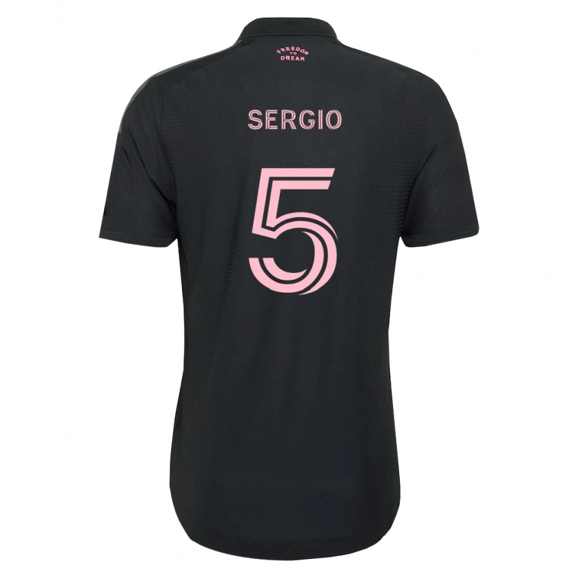 Danxen Criança Camisola Sergio Busquets #5 Rosa Preto Branco Alternativa 2026/27 Camisa