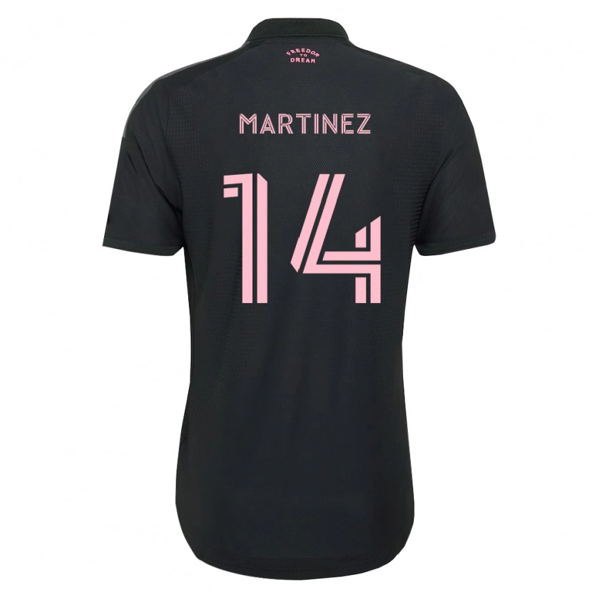Danxen Criança Camisola David Martinez #14 Rosa Preto Branco Alternativa 2026/27 Camisa