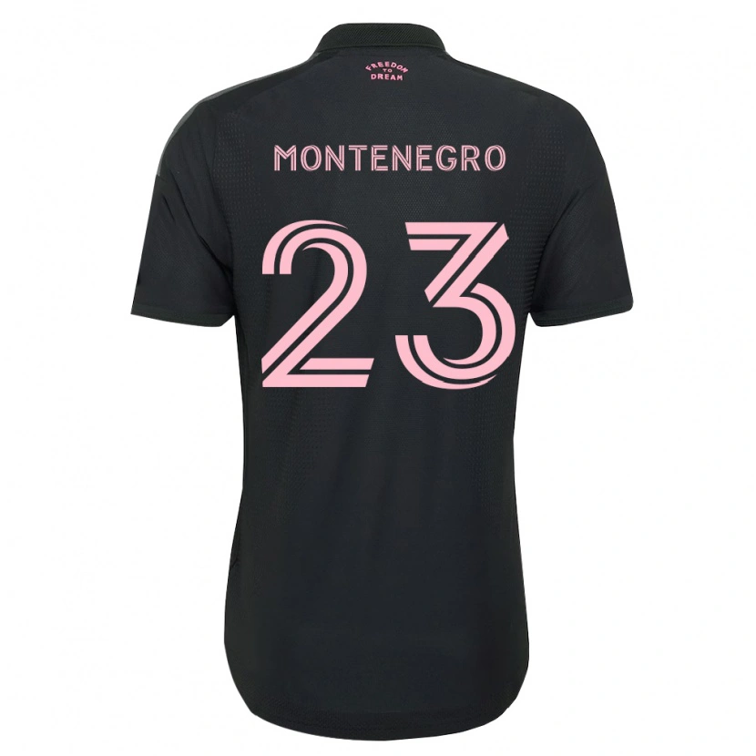 Danxen Criança Camisola Ricardo Montenegro #23 Rosa Preto Branco Alternativa 2026/27 Camisa