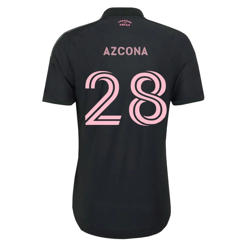 Danxen Criança Camisola Edison Azcona #28 Rosa Preto Branco Alternativa 2026/27 Camisa