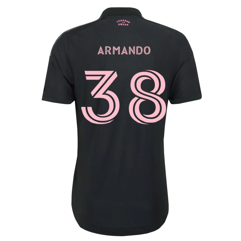 Danxen Criança Camisola Máximo Armando #38 Rosa Preto Branco Alternativa 2026/27 Camisa