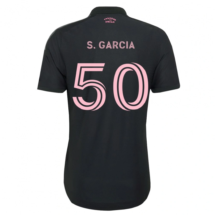 Danxen Criança Camisola Santiago Garcia #50 Rosa Preto Branco Alternativa 2026/27 Camisa