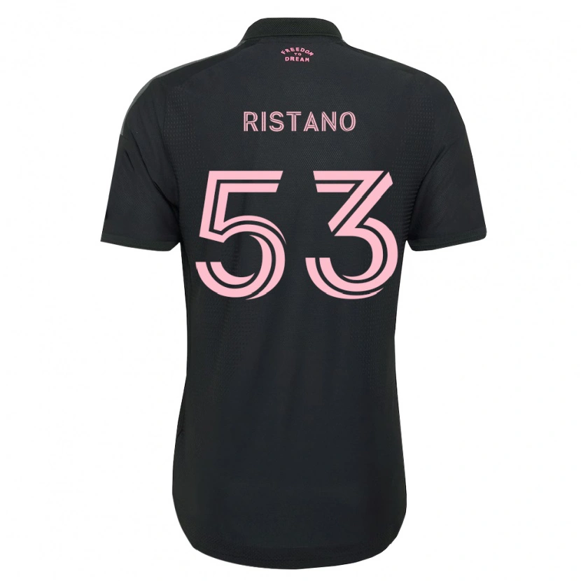 Danxen Criança Camisola Alejo Ristano #53 Rosa Preto Branco Alternativa 2026/27 Camisa