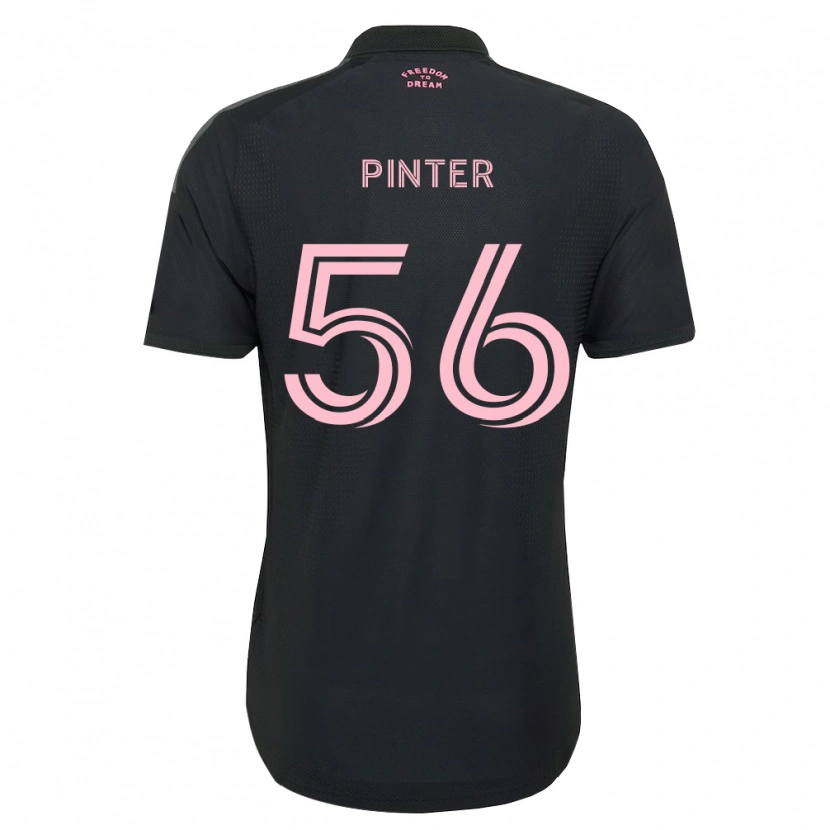 Danxen Criança Camisola Dániel Pintér #56 Rosa Preto Branco Alternativa 2026/27 Camisa