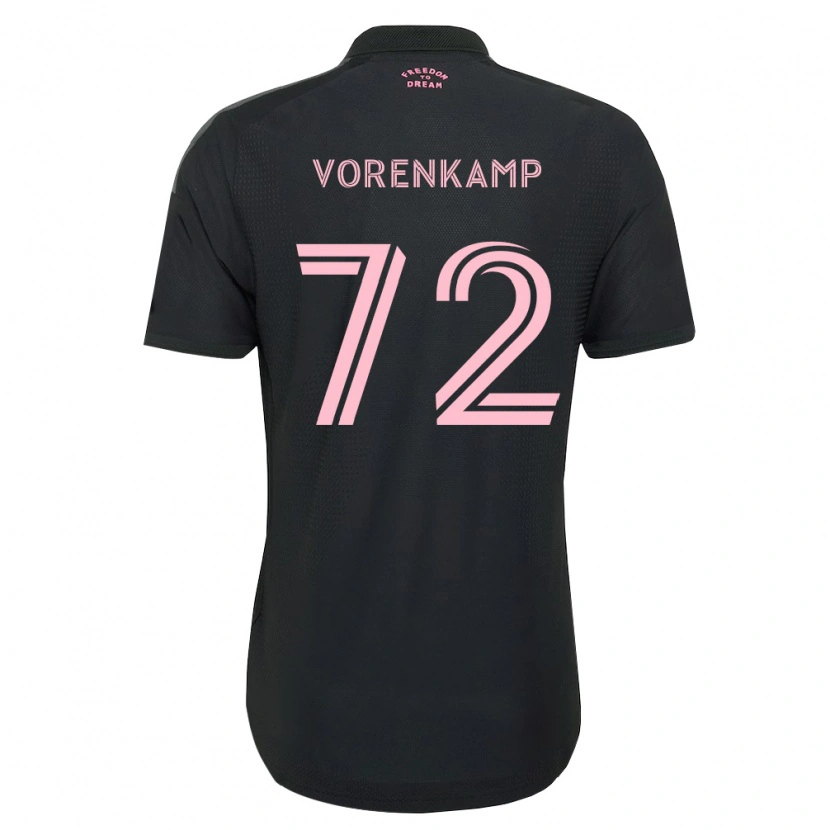 Danxen Criança Camisola Theo Vorenkamp #72 Rosa Preto Branco Alternativa 2026/27 Camisa
