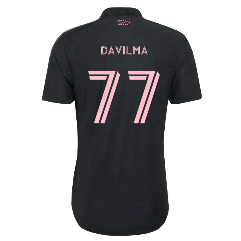 Danxen Criança Camisola Kensly Davilma #77 Rosa Preto Branco Alternativa 2026/27 Camisa