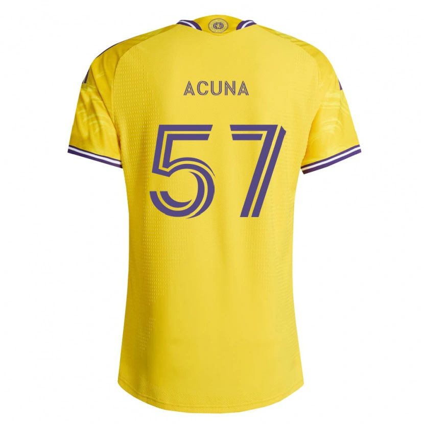 Danxen Criança Camisola Cristofer Acuña #57 Roxo Amarelo Alternativa 2026/27 Camisa