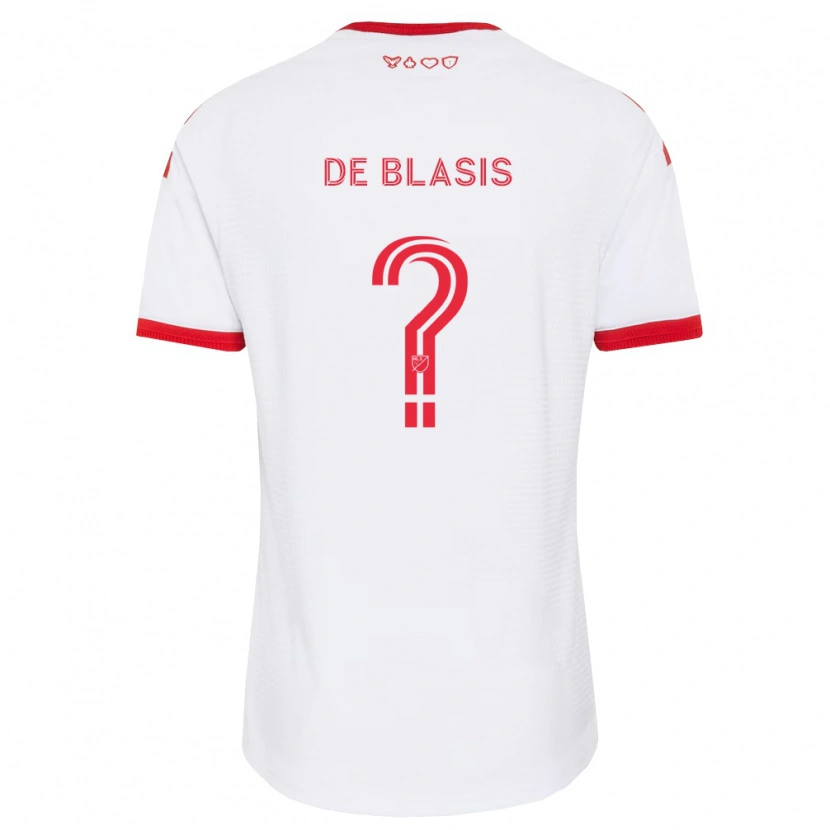 Danxen Criança Camisola Noah De Blasis #0 Branco Vermelho Preto Alternativa 2026/27 Camisa