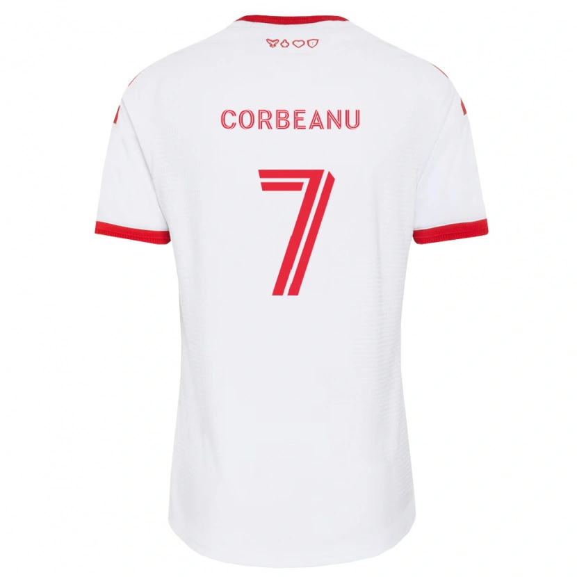 Danxen Criança Camisola Theo Corbeanu #7 Branco Vermelho Preto Alternativa 2026/27 Camisa