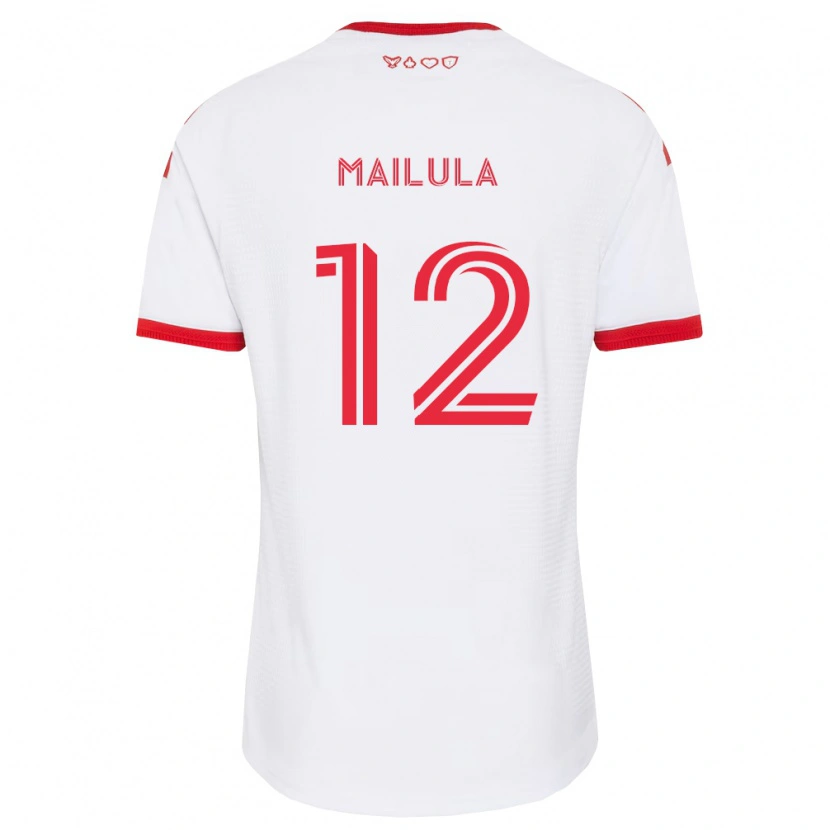Danxen Criança Camisola Cassius Mailula #12 Branco Vermelho Preto Alternativa 2026/27 Camisa