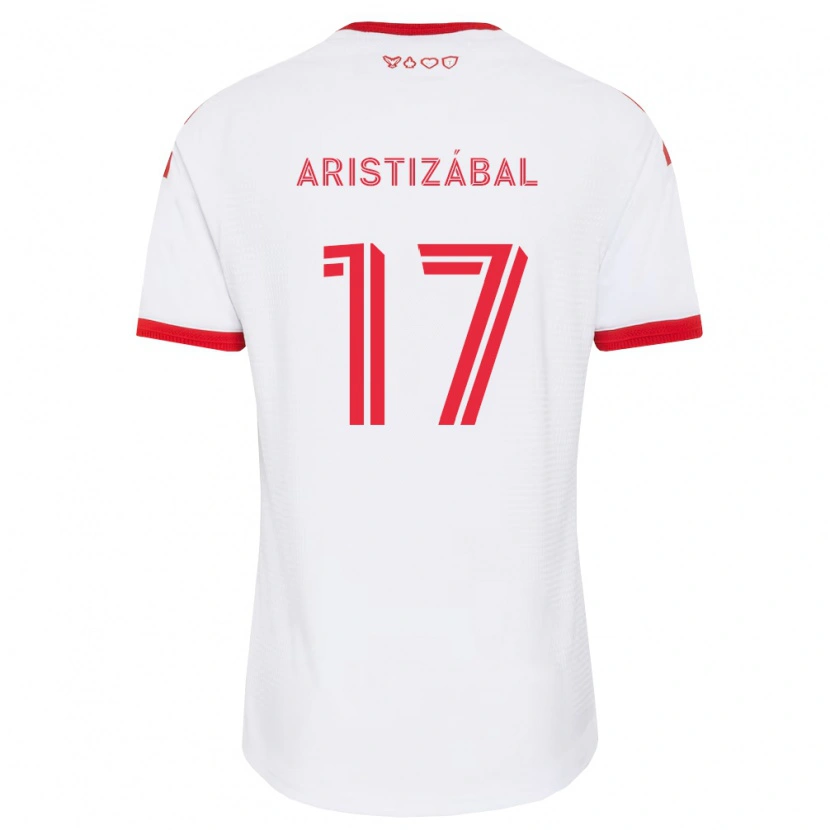 Danxen Criança Camisola Emilio Aristizábal #17 Branco Vermelho Preto Alternativa 2026/27 Camisa