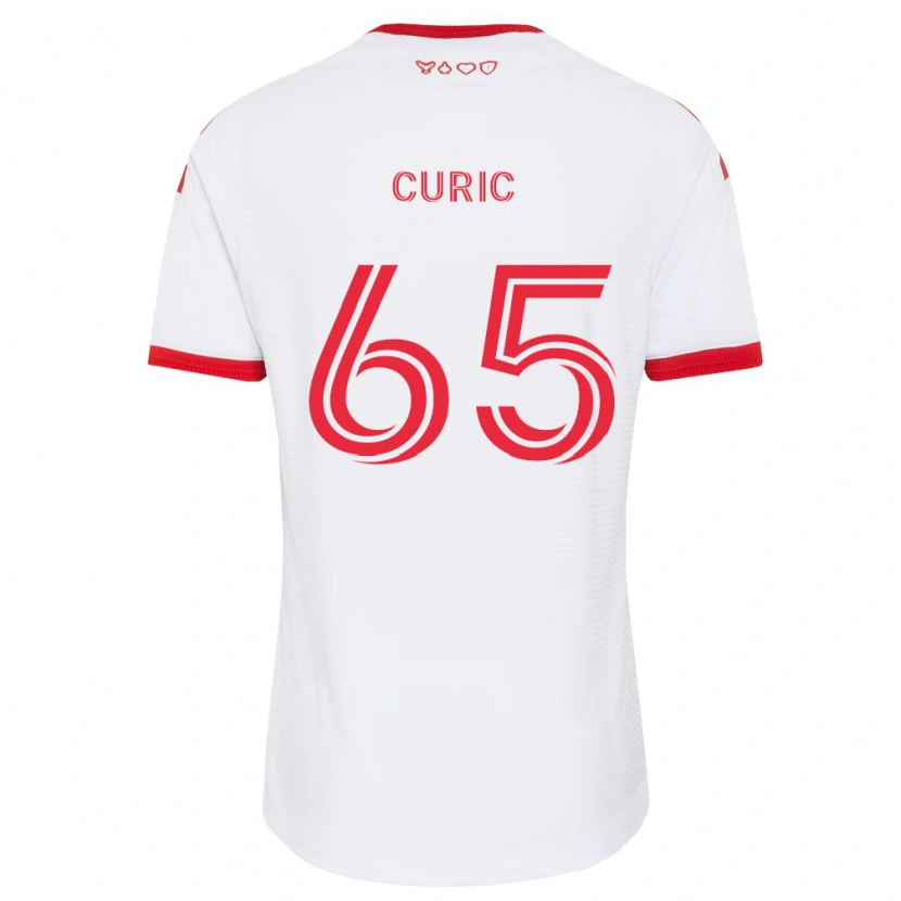 Danxen Criança Camisola Antony Curic #65 Branco Vermelho Preto Alternativa 2026/27 Camisa