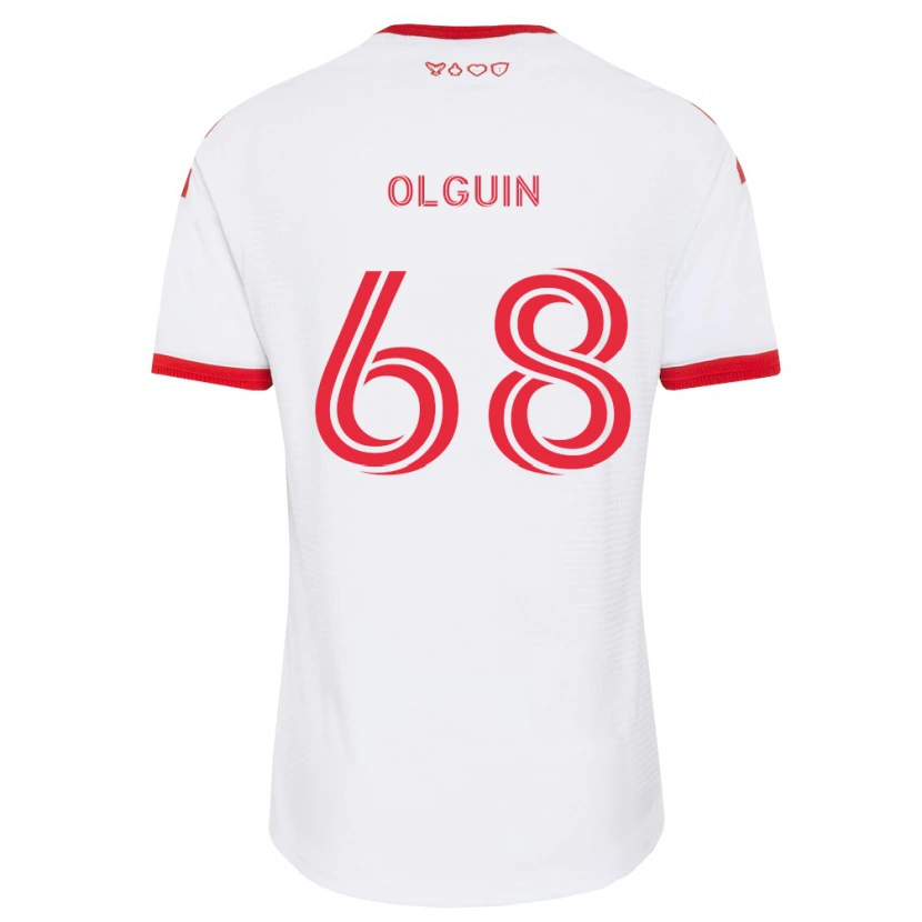 Danxen Criança Camisola Lucas Olguin #68 Branco Vermelho Preto Alternativa 2026/27 Camisa