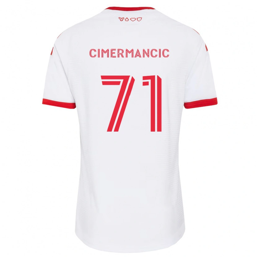 Danxen Criança Camisola Markus Cimermancic #71 Branco Vermelho Preto Alternativa 2026/27 Camisa