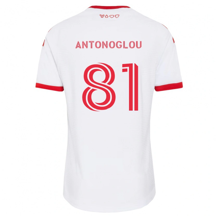 Danxen Criança Camisola Themi Antonoglou #81 Branco Vermelho Preto Alternativa 2026/27 Camisa