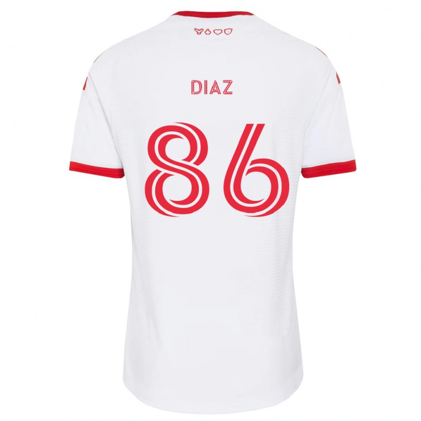 Danxen Criança Camisola Alec Díaz #86 Branco Vermelho Preto Alternativa 2026/27 Camisa