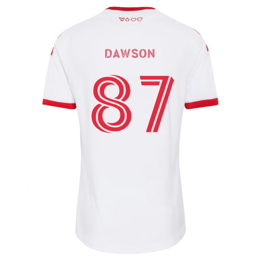 Danxen Criança Camisola Lucas Dawson #87 Branco Vermelho Preto Alternativa 2026/27 Camisa