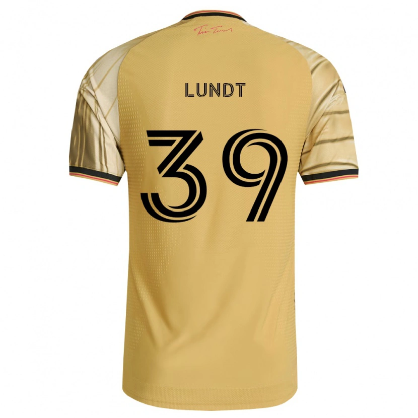 Danxen Criança Camisola Ben Lundt #39 Marrom Amarelo Preto Alternativa 2026/27 Camisa