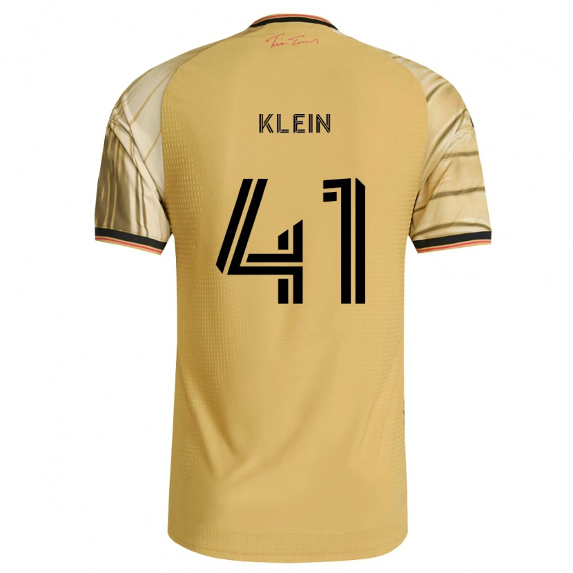 Danxen Criança Camisola Johnny Klein #41 Marrom Amarelo Preto Alternativa 2026/27 Camisa