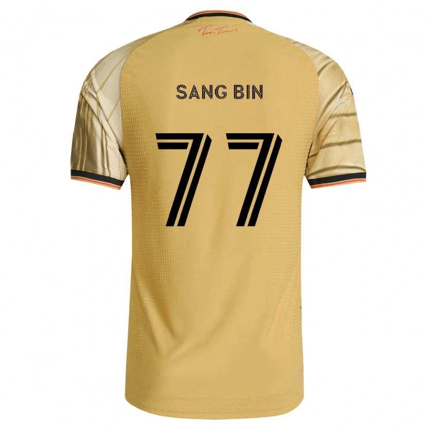 Danxen Criança Camisola Sang-Bin Jeong #77 Marrom Amarelo Preto Alternativa 2026/27 Camisa
