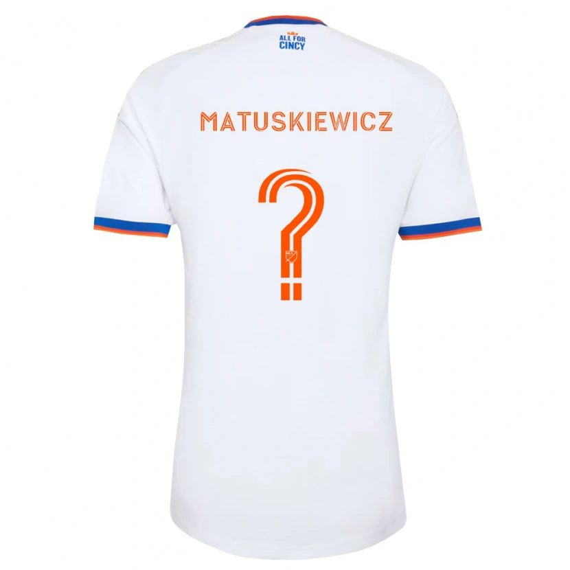 Danxen Criança Camisola Lincoln Matuskiewicz #0 Branco Azul Marinho Laranja Alternativa 2026/27 Camisa