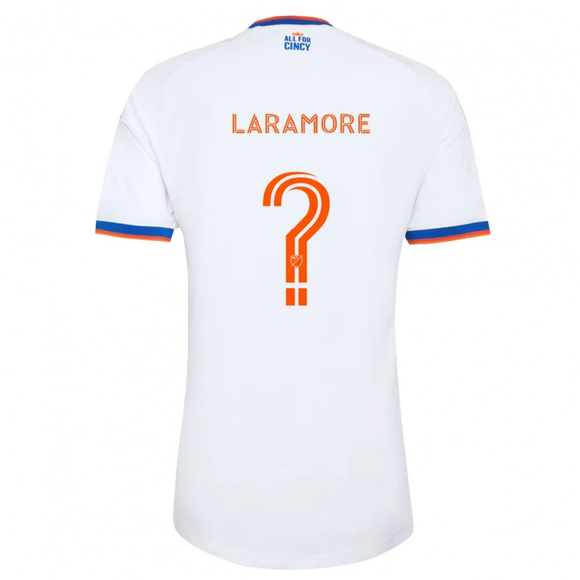 Danxen Criança Camisola Luke Laramore #0 Branco Azul Marinho Laranja Alternativa 2026/27 Camisa