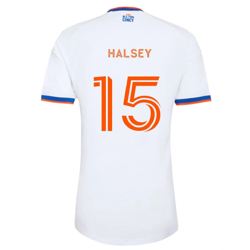 Danxen Criança Camisola Bret Halsey #15 Branco Azul Marinho Laranja Alternativa 2026/27 Camisa