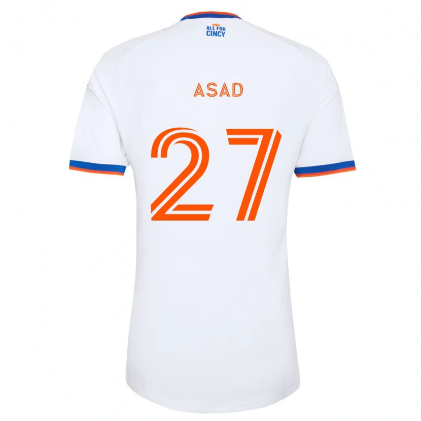 Danxen Criança Camisola Yamil Asad #27 Branco Azul Marinho Laranja Alternativa 2026/27 Camisa