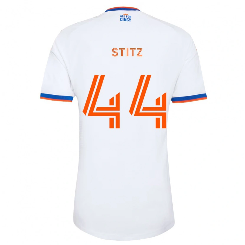 Danxen Criança Camisola Ben Stitz #44 Branco Azul Marinho Laranja Alternativa 2026/27 Camisa