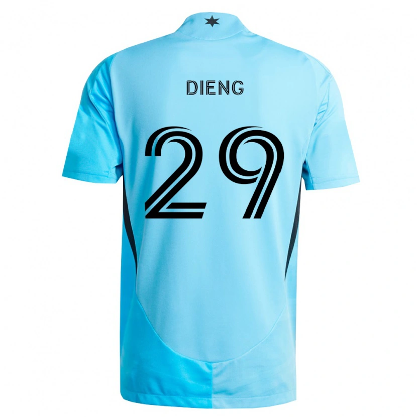 Danxen Criança Camisola Mamadou Dieng #29 Azul Claro Preto Alternativa 2026/27 Camisa