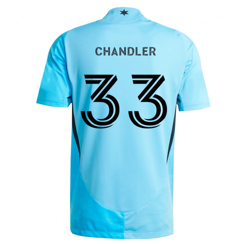 Danxen Criança Camisola Kieran Chandler #33 Azul Claro Preto Alternativa 2026/27 Camisa