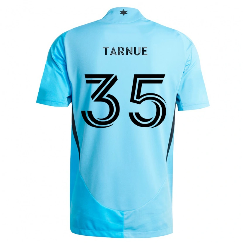 Danxen Criança Camisola Philip Tarnue #35 Azul Claro Preto Alternativa 2026/27 Camisa