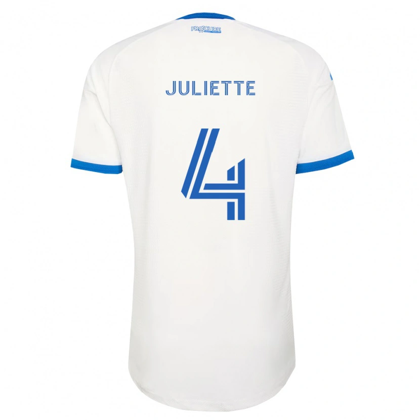 Danxen Criança Camisola Perreault Juliette #4 Azul Celeste Branco Alternativa 2026/27 Camisa