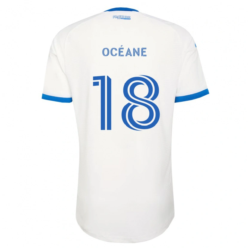 Danxen Criança Camisola Blouin Océane #18 Azul Celeste Branco Alternativa 2026/27 Camisa