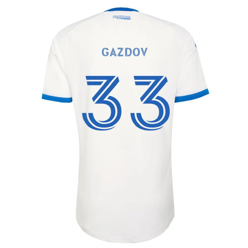 Danxen Criança Camisola Emil Gazdov #33 Azul Celeste Branco Alternativa 2026/27 Camisa