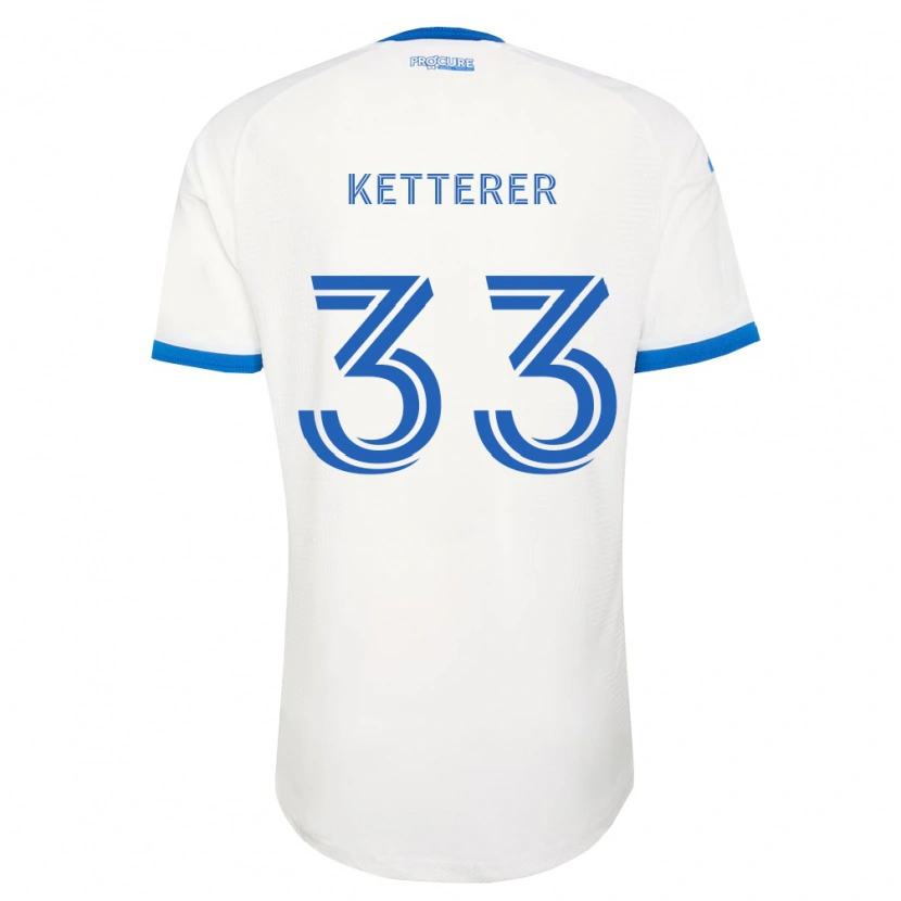 Danxen Criança Camisola Logan Ketterer #33 Azul Celeste Branco Alternativa 2026/27 Camisa