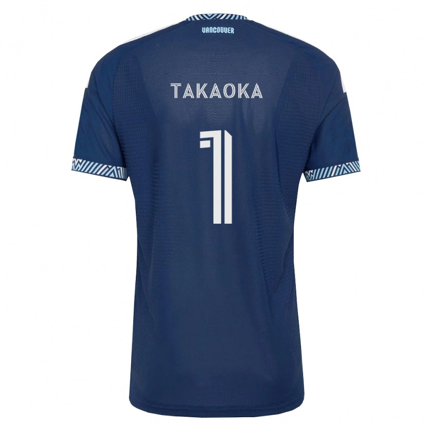 Danxen Criança Camisola Yohei Takaoka #1 Azul Profundo Branco Alternativa 2026/27 Camisa