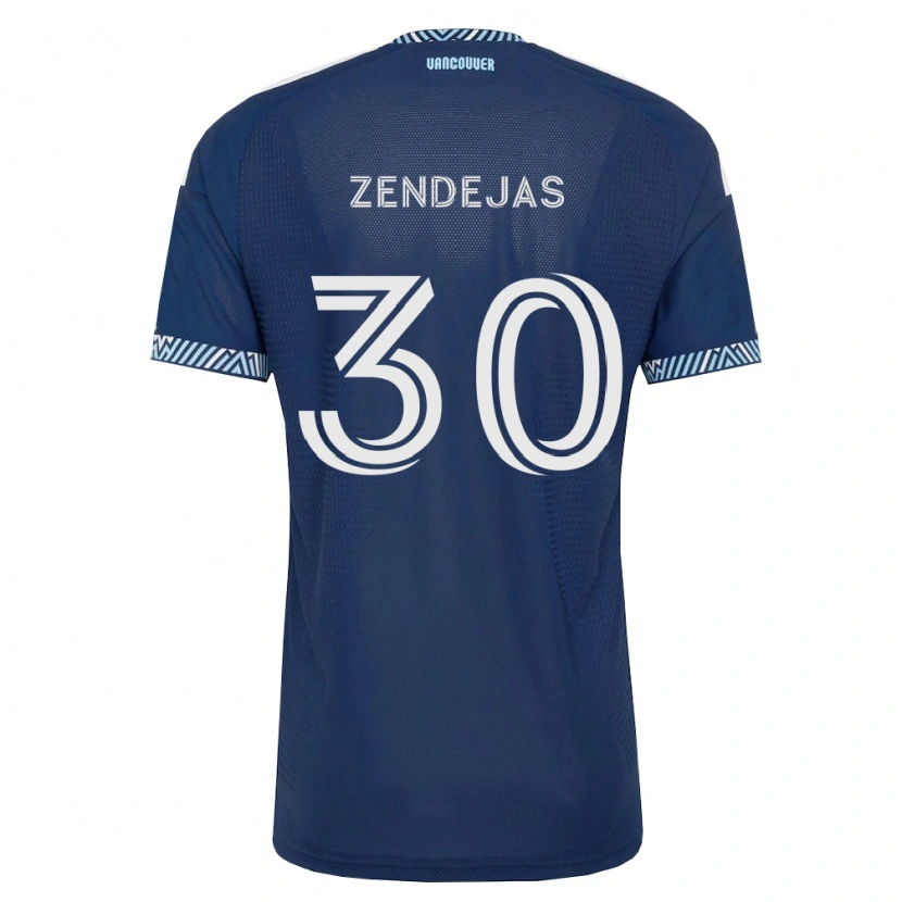 Danxen Criança Camisola Adrián Zendejas #30 Azul Profundo Branco Alternativa 2026/27 Camisa