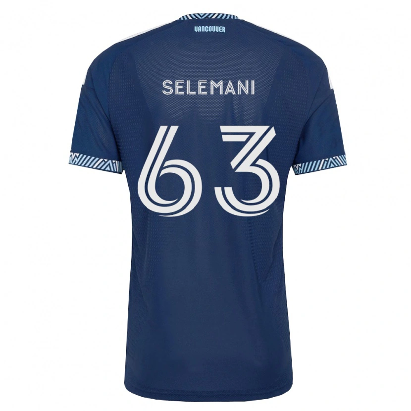 Danxen Criança Camisola Johnny Selemani #63 Azul Profundo Branco Alternativa 2026/27 Camisa