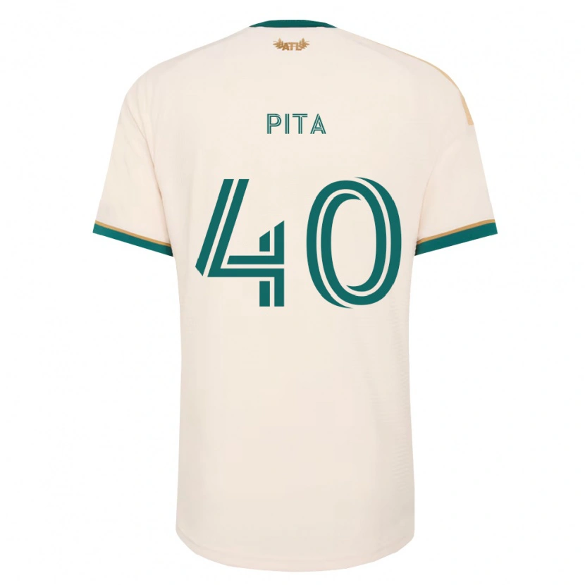 Danxen Criança Camisola Santiago Pita #40 Verde Champanhe Alternativa 2026/27 Camisa