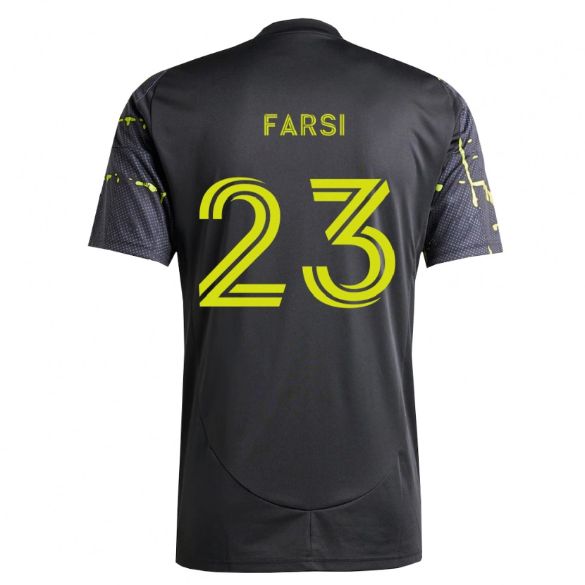 Danxen Criança Camisola Mohamed Farsi #23 Amarelo Fluorescente Preto Alternativa 2026/27 Camisa