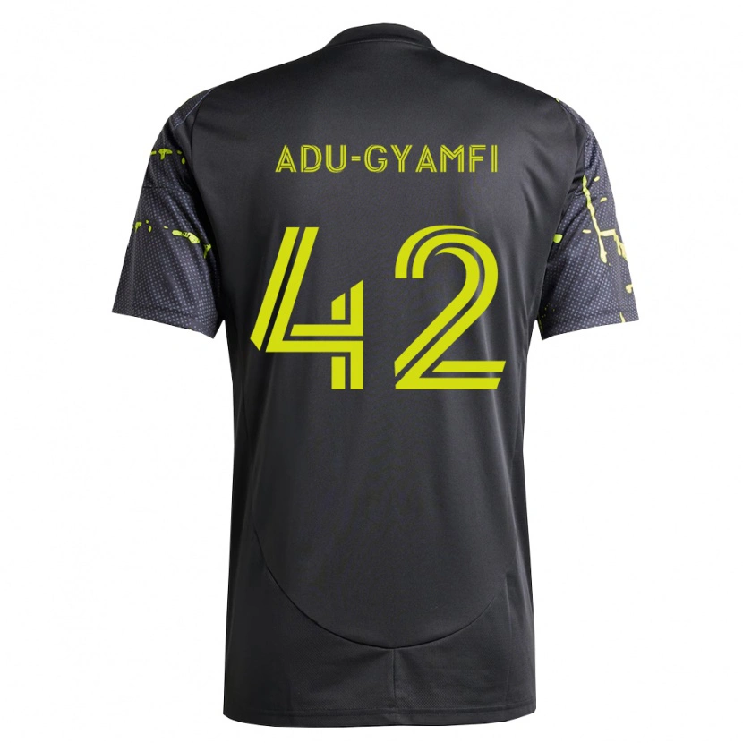 Danxen Criança Camisola Brent Adu-Gyamfi #42 Amarelo Fluorescente Preto Alternativa 2026/27 Camisa