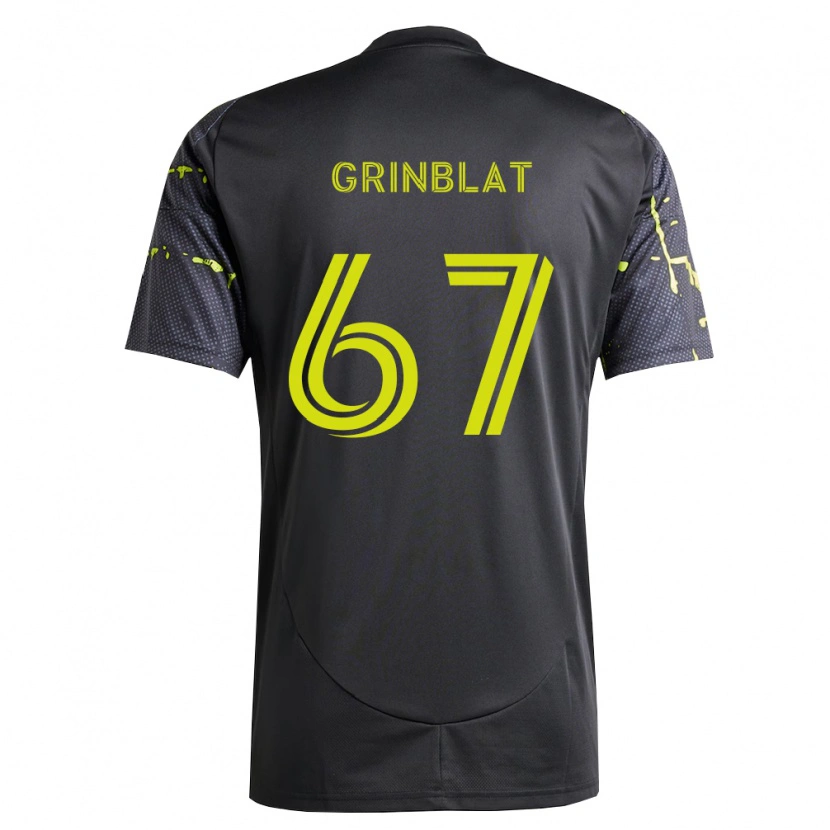 Danxen Criança Camisola Artem Grinblat #67 Amarelo Fluorescente Preto Alternativa 2026/27 Camisa
