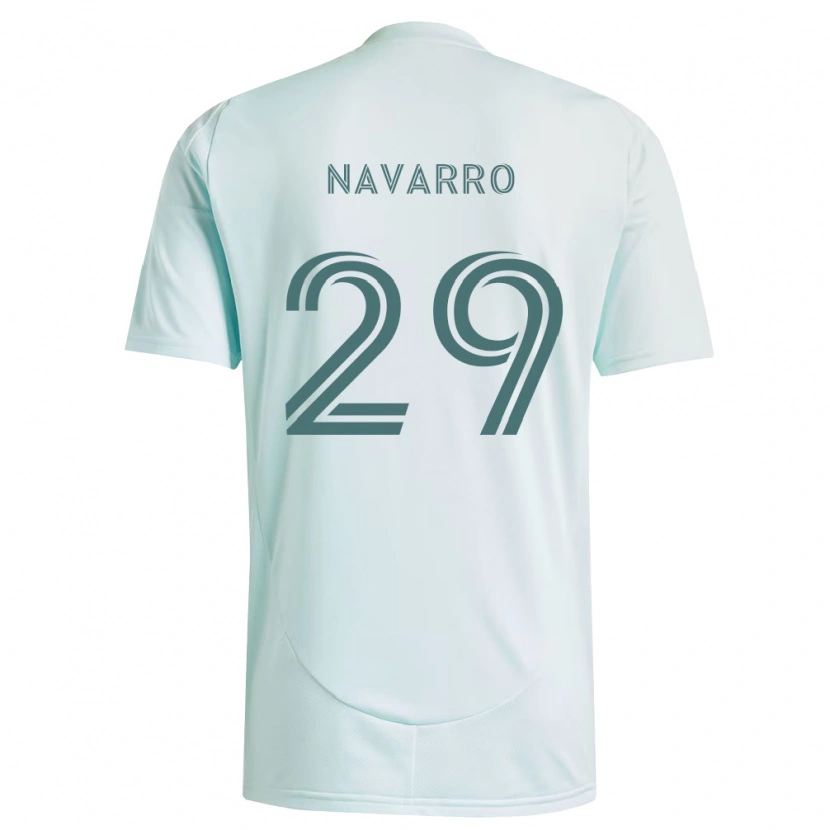 Danxen Criança Camisola Miguel Navarro #29 Branco Verde Claro Alternativa 2026/27 Camisa